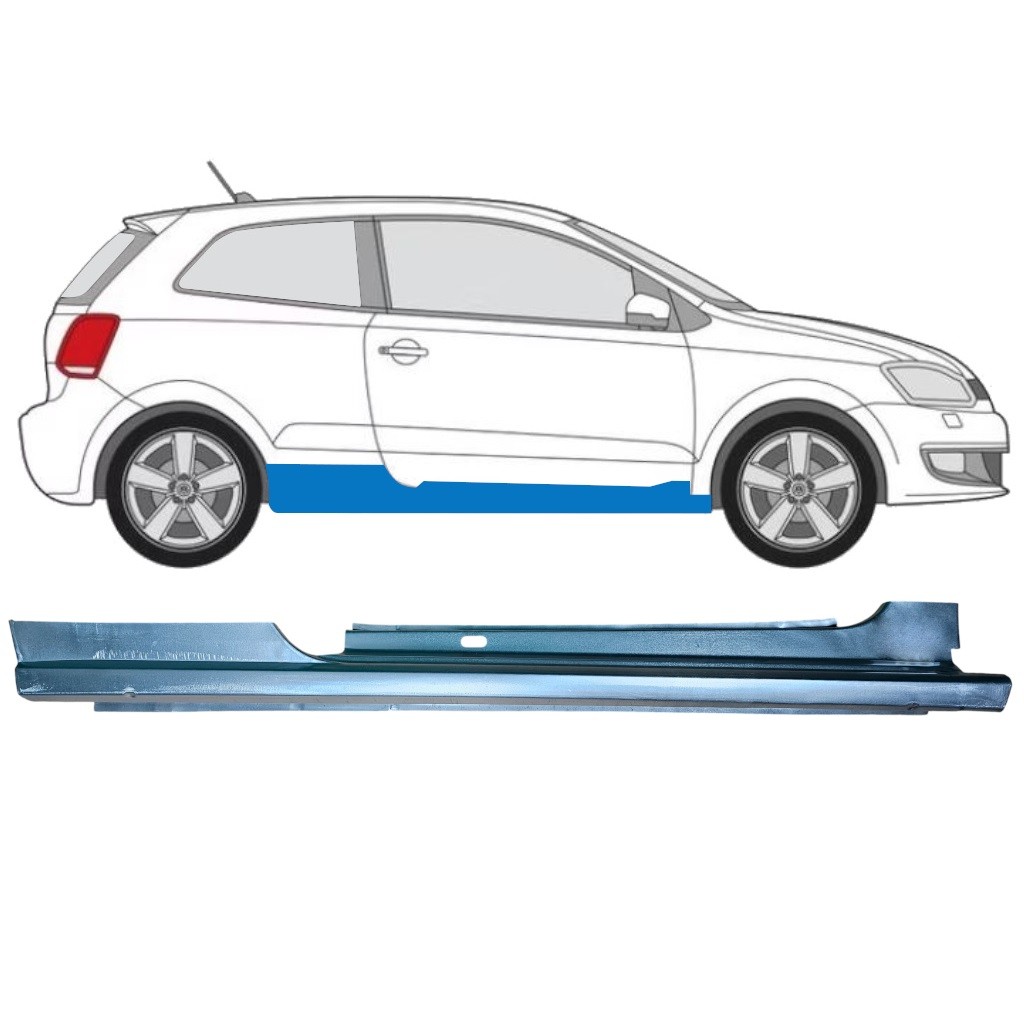 Full sill repair panel for Volkswagen Polo 2009-2017 / Right