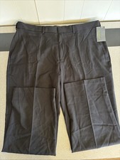 NWT John Bartlett Statements Dress Suit Pants Mens 40Wx30L Slim Fit Black Stripe