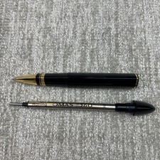 Rolling Omas 360 Ball Point Rollerball Pen Black Gold Embellishments No Cap*
