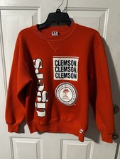 Vintage 90s Clemson University Russell Athletic Sweatshirt Size Medium