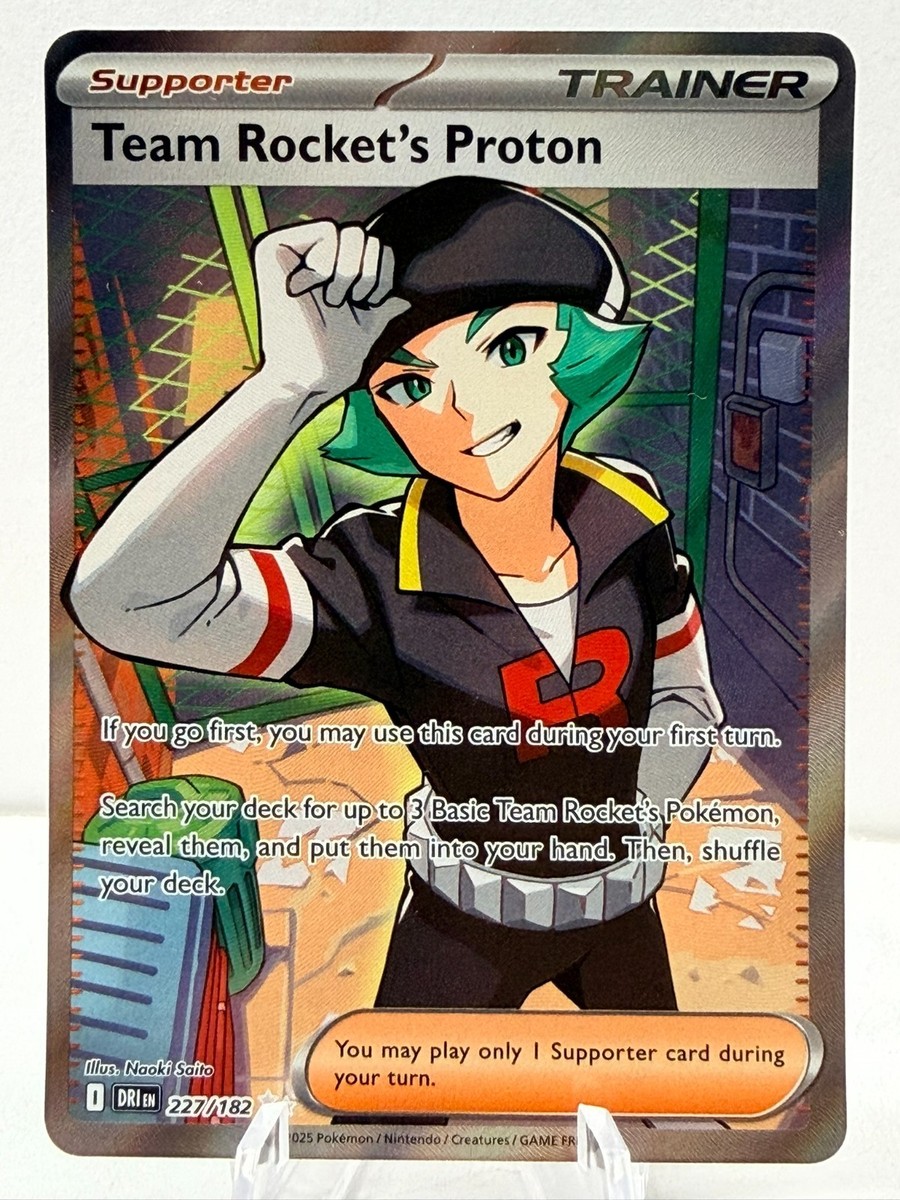 Pokemon Team Rocket's Proton 227/182 Destined Rivals Ultra Rare