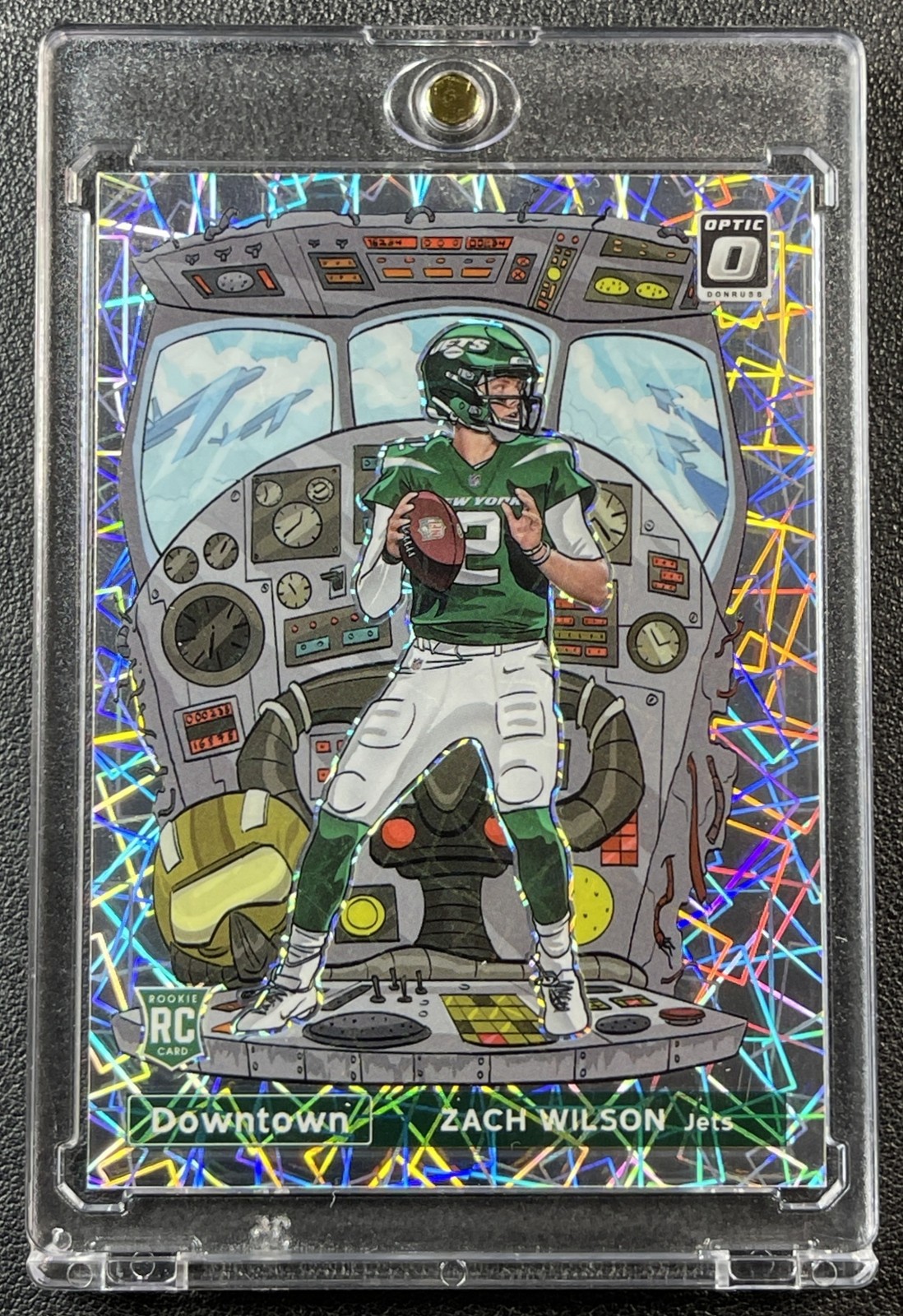 ZACH WILSON 2021 PANINI DONRUSS OPTIC #DT-34 DOWNTOWN! SSP ROOKIE RC JETS