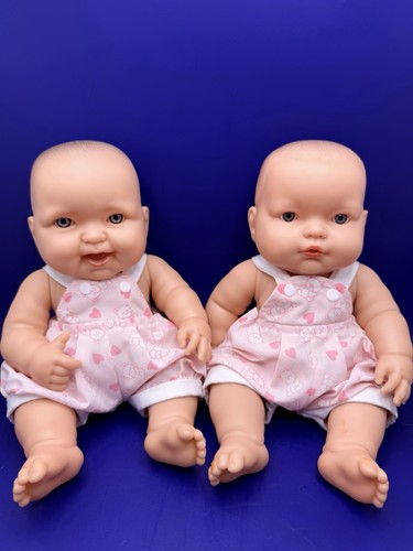 Vintage 90s Berenguer Realistic For Keeps Baby Dolls Doll Twins 14” Org Outfits