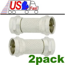 2x/pack Male to Male Coaxial Connector F Type RG6 Coax Extender Coupler 75 Ohm