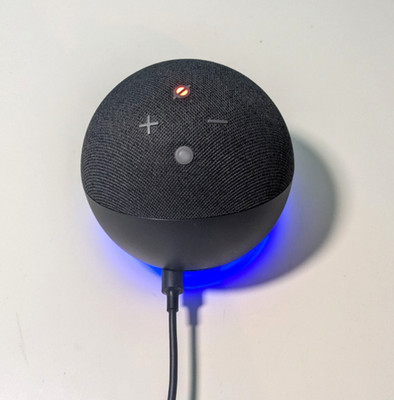 Amazon Echo Dot 4th Generation B7W64E  Speaker - Black Reset W/ Adapter