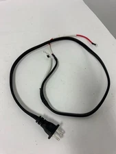 AC Power Cord Wire Harness – 2-Prong Plug to Ring Terminal Leads