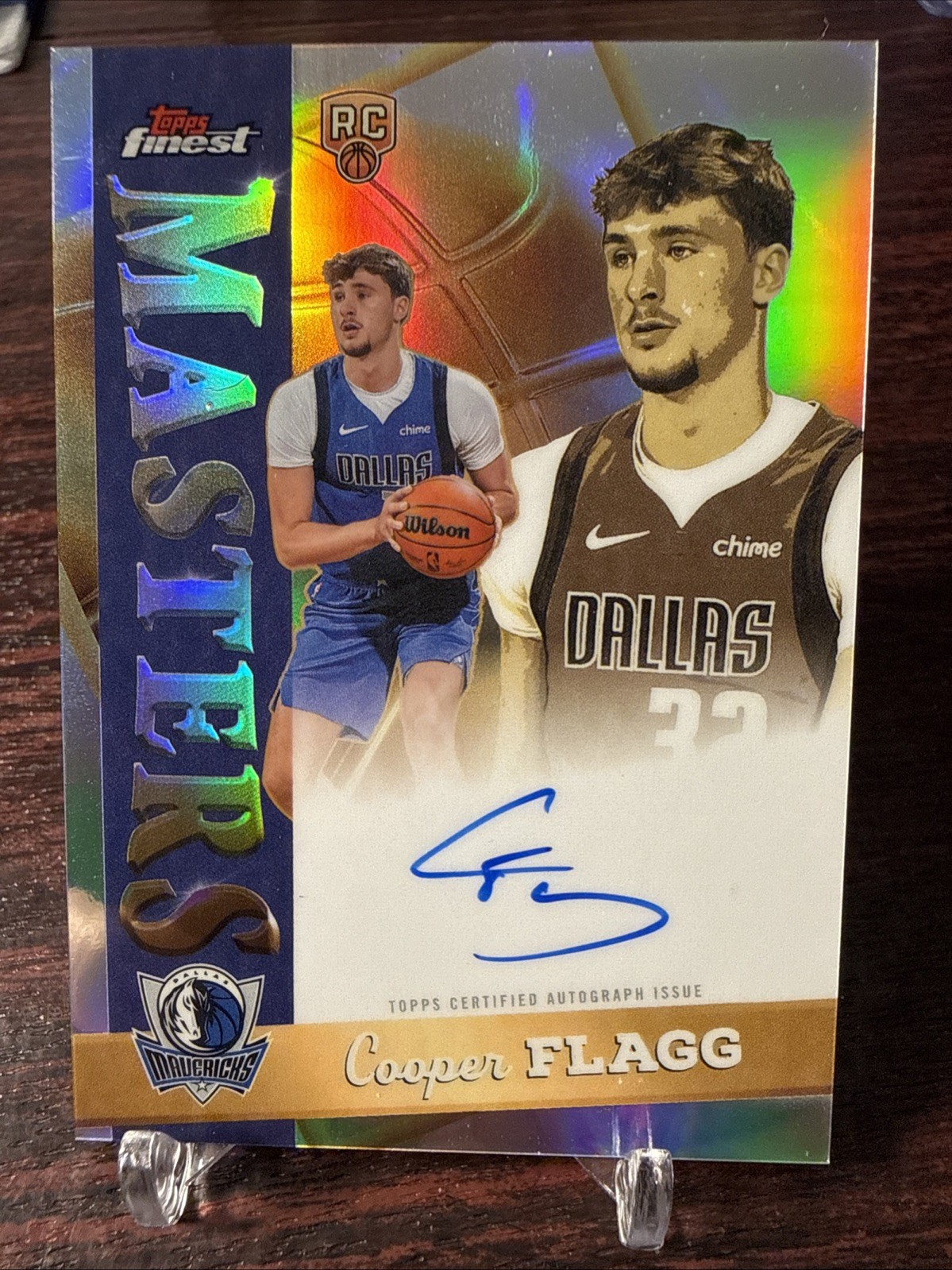 2025 Topps Finest Cooper Flagg RC Masters Autograph Refractor #MA-CF Mavericks