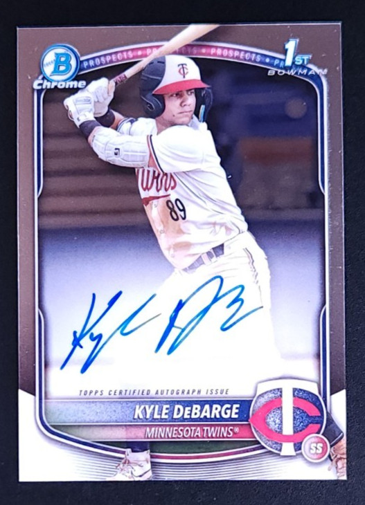 Kyle DeBarge Auto 2025 Bowman Chrome 1st Auto Minnesota Twins CPA-KD