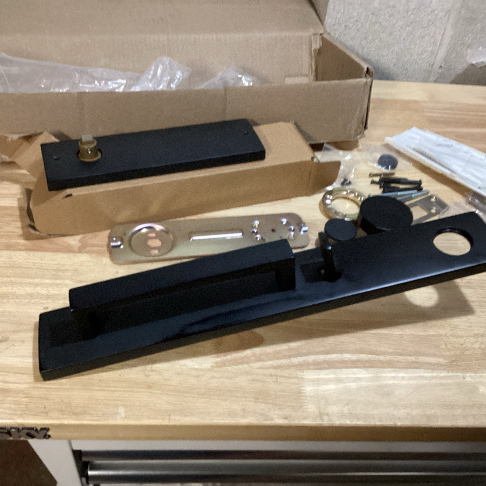 Baldwin FD.SANxCON.CQE Santa Cruz Full Dummy Full Plate Handleset - Black *READ*