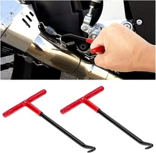 2pcs T-handle Style Spring Hook Puller Exhaust Stand Tool Motorcycle NEW