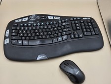 Logitech K350 Wireless Ergonomic Keyboard Mouse W/USB Receiver W/Dongle