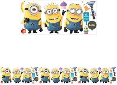RoomMates Despicable Me 2 Minions Wall Decals 12x48.5in 11 Pieces Yellow Set of