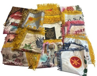 Lot of 15 Vintage WWII Era US Army Navy Military Pillow Covers Cases Homefront