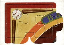 1982 Donruss #1-3 '81 Baseball Great Moments (Babe Ruth) Babe Ruth Puzzle