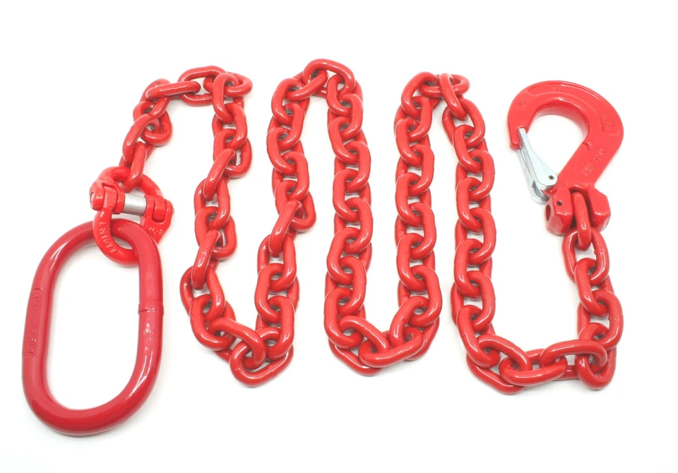 JOMA-TECH GMBH Forstkette rund, 8mm und 10mm mit Aufhängeglied und Schlupfhaken mit Falle, Rück