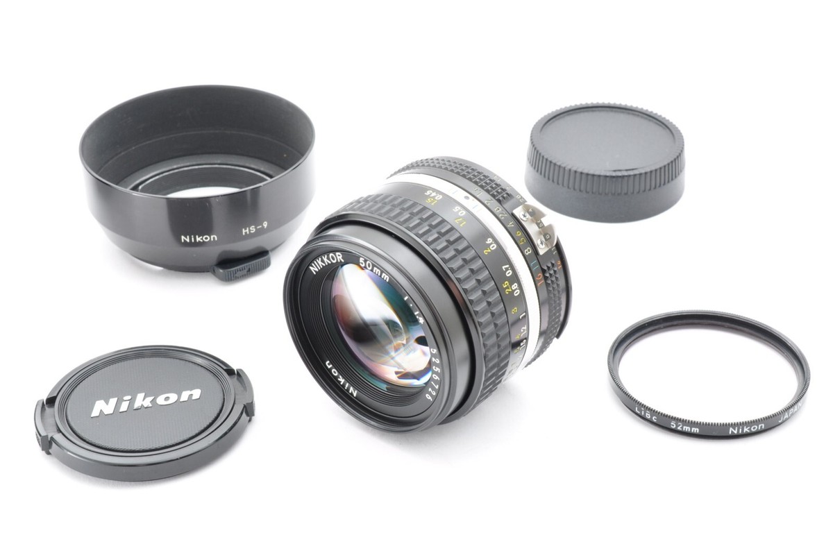 Nikon Ai-S Nikkor 50mm f1.4 Exc+++++W/Hood MF Standard Prime Lens