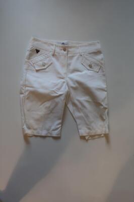 Womens Wolter Genuin White Flat Front Walking Shorts 4 *