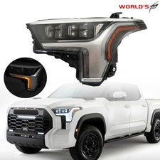Full Led Headlight For 2022-2023 Toyota Tundra Wo Auto Leveling Left Side Black Full Led Headlight For 2022-2023 Toyota Tundra Wo Auto Leveling Left Side Black