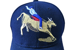 Rodeo Cowboy Black Baseball Hat Bull Rider Graphic Horse Western Cowboy Cap