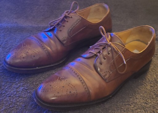 MEZLAN Vigo Brogue Cap Toe Oxford Brown Leather Shoes Men display picture 1