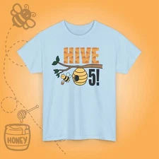 Hive 5! Sweet As Honey Motivational Bee Lover Design Mens T Shirt suits women