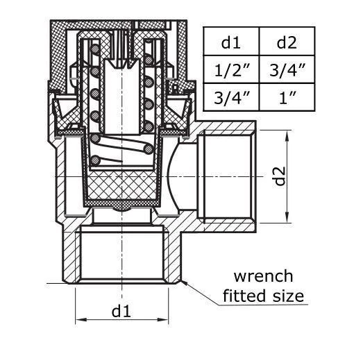 1/2" 3/4" 1" Female FxF Safety Pressure Release Relief Reducing Valve 1,5-8 Bar - Image 2 of 2