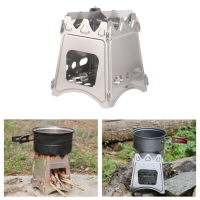 Outdoor Holz Campingkocher Leichter Holzofen Faltbarer Kocher Picknick Grill BBQ