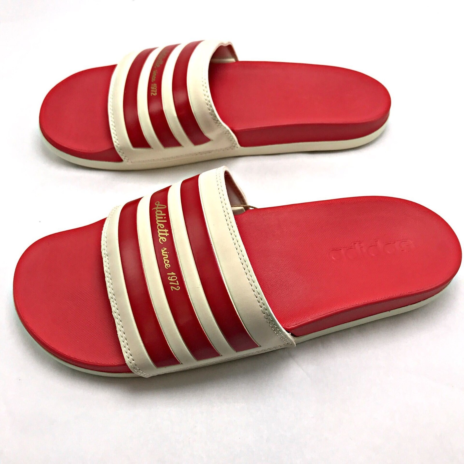 Adidas Men's Adilette Comfort Slides, White