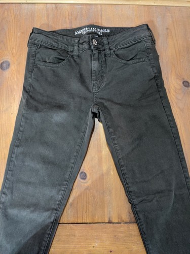 AEO Sateen X Olive Green Jeggings Size 