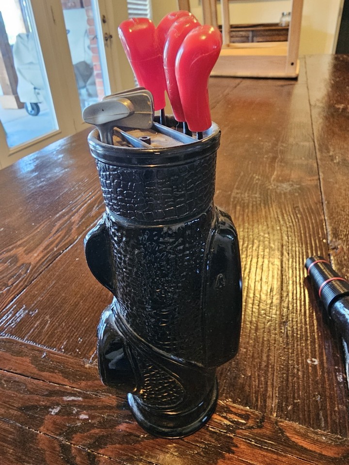 Vintage Avon Golf Club Bag Lot THE SWINGER & LONG DRIVE Aftershave