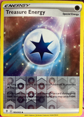 Treasure Energy Reverse Holo - 165/203 - Evolving Skies Pokemon 2021