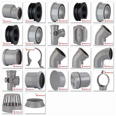 Push Fit Soil and Vent Fittings in Grey 