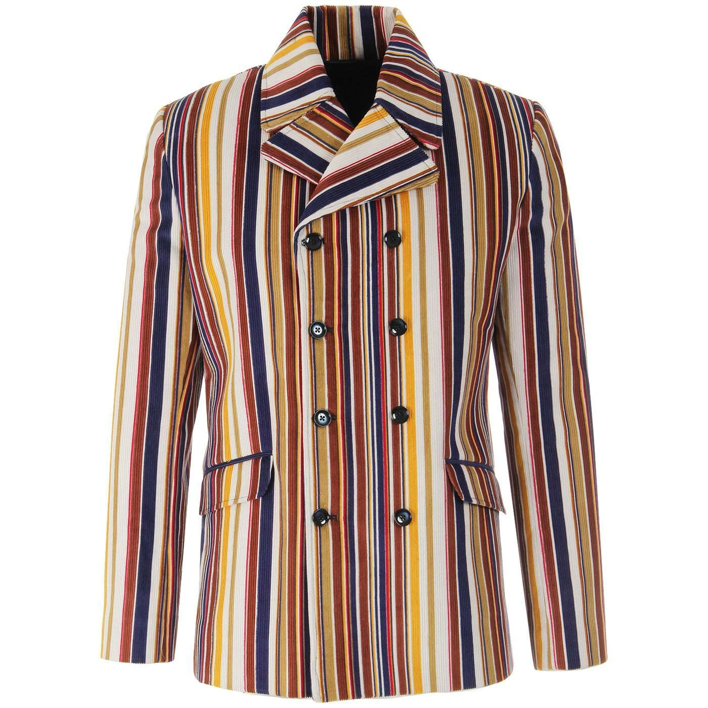 NEW MENS DOUBLE BREASTED RETRO STRIPED CORDUROY Cord 70s 60s BLAZER JACKET MC503
Opens in a new wind