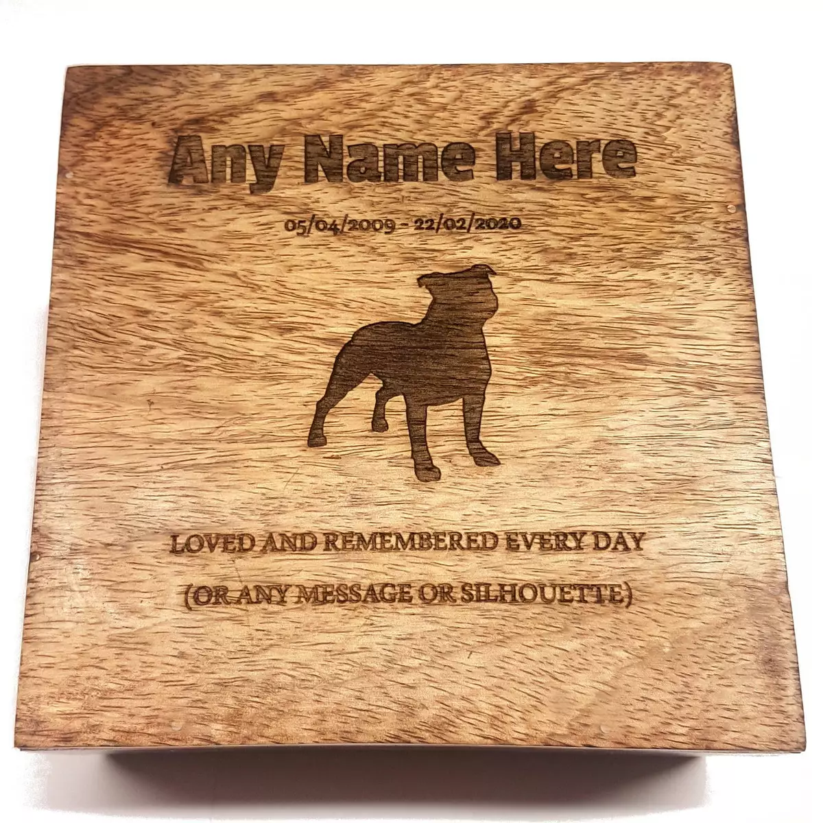 Engraved top dog urn