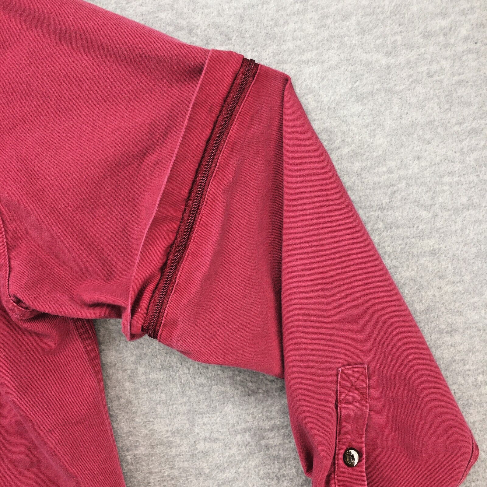 Harley Davidson Zip Off Sleeves Women’s XL Long Sleeve Button Shirt Pockets