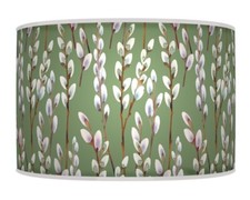 Willow Sage Green Floral Lampshade Pendant Drum Handmade Lamp Shade #778