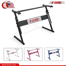 5 Core Keyboard Stand Adjustable 21 - 33" Electric Piano Riser 330Lb Capacity
