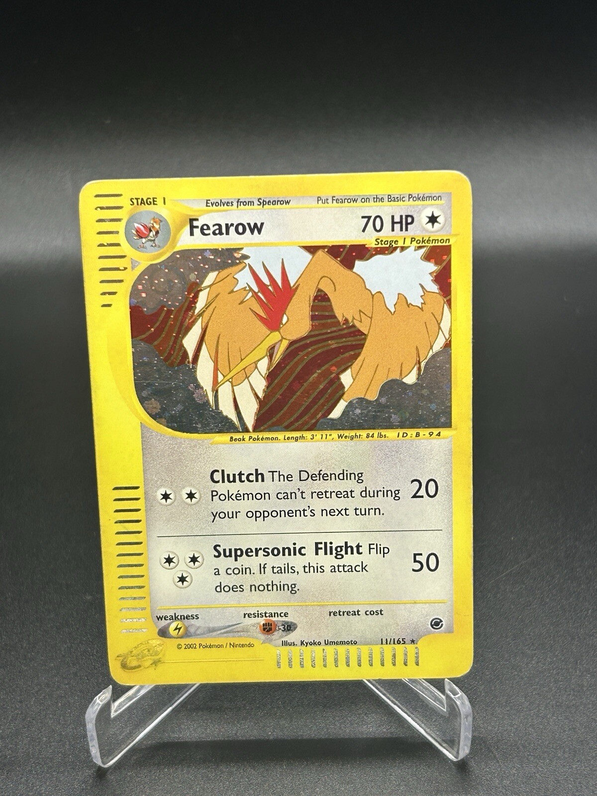 Fearow Holo 11/165 Expedition Pokemon Card WOTC 2002