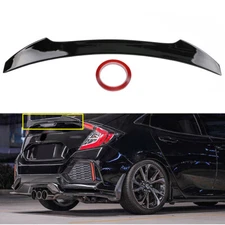 For 2017-2024 Honda Civic Hatchback Gloss Black Duckbill Trunk Spoiler Wing Lip
