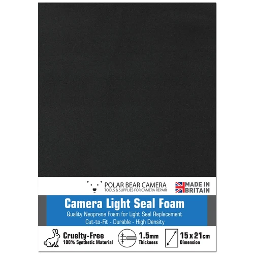 Camera Light Seal Foam 1.5mm NON-ADHESIVE Repair Sheet 21cmx15cm UK MADE