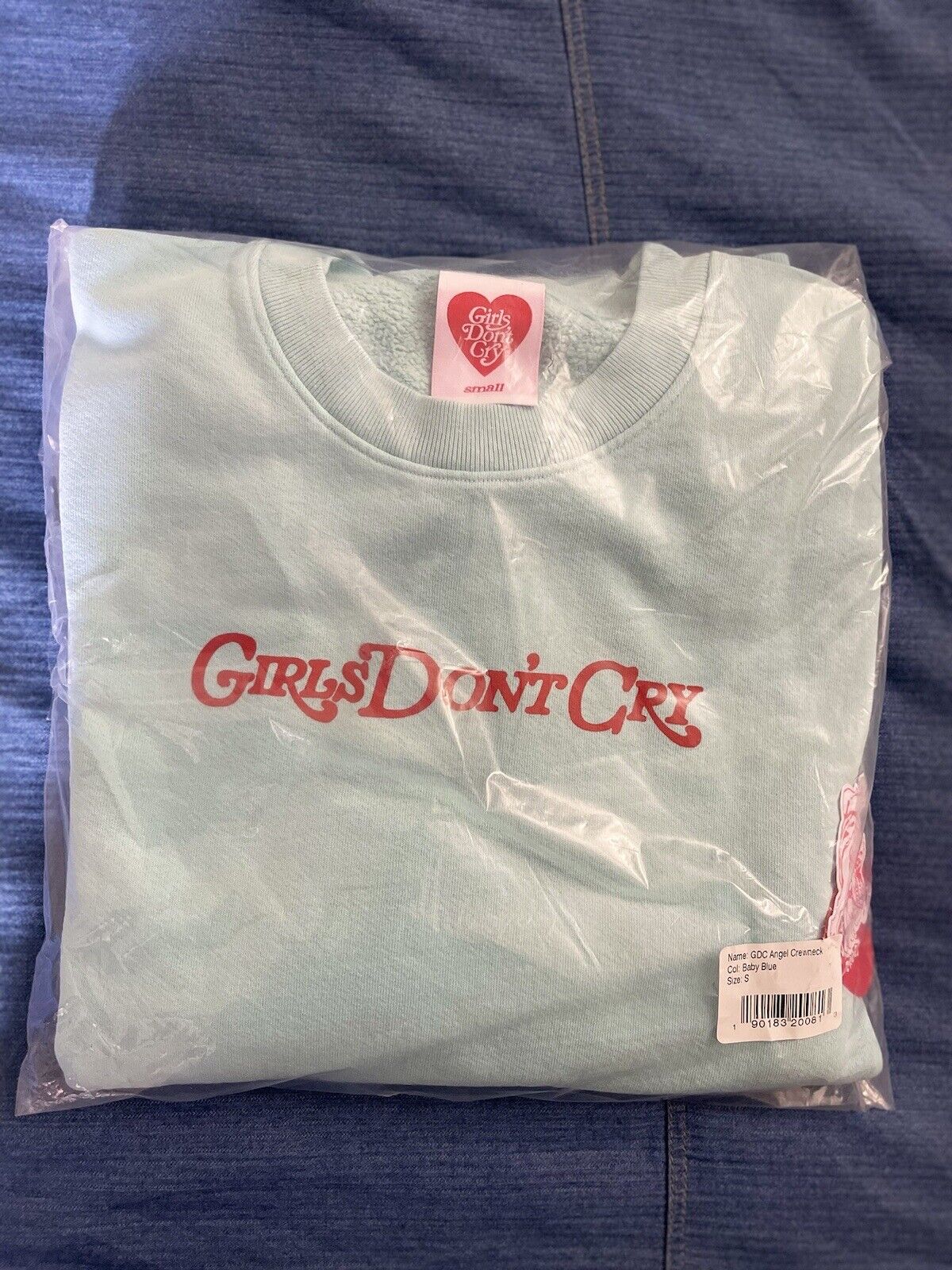 Girls don't cry angel crewneck baby blue-