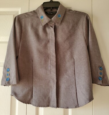 No Boundaries Juniors Large Button Up Blazer w/ Embroidered