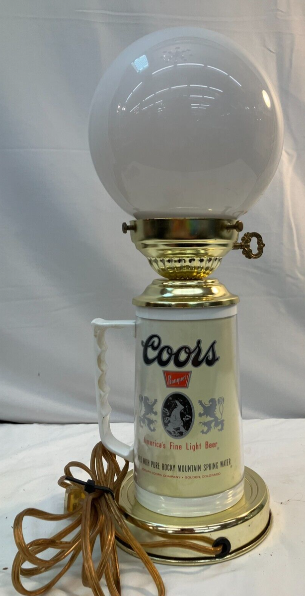 Vintage Coors Banquet Bar Table Lamp 70's Bar globe | eBay