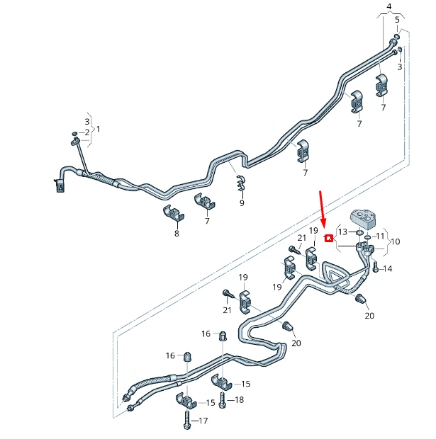 VW TRANSPORTER VI T6 Kältemittelleitung hinten 7E1816733 NEU | eBay 