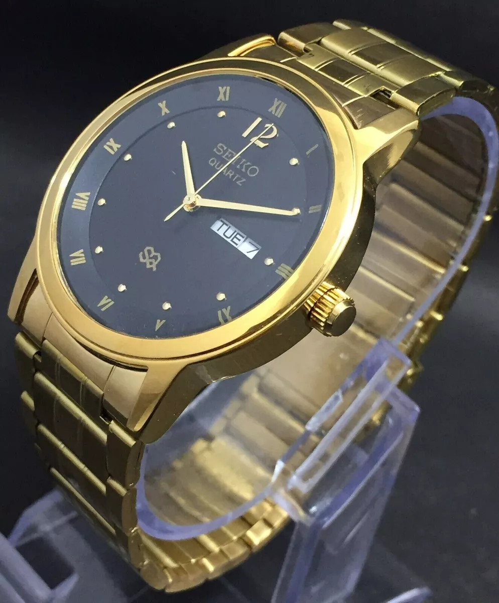Seiko gold plated watch best sale price