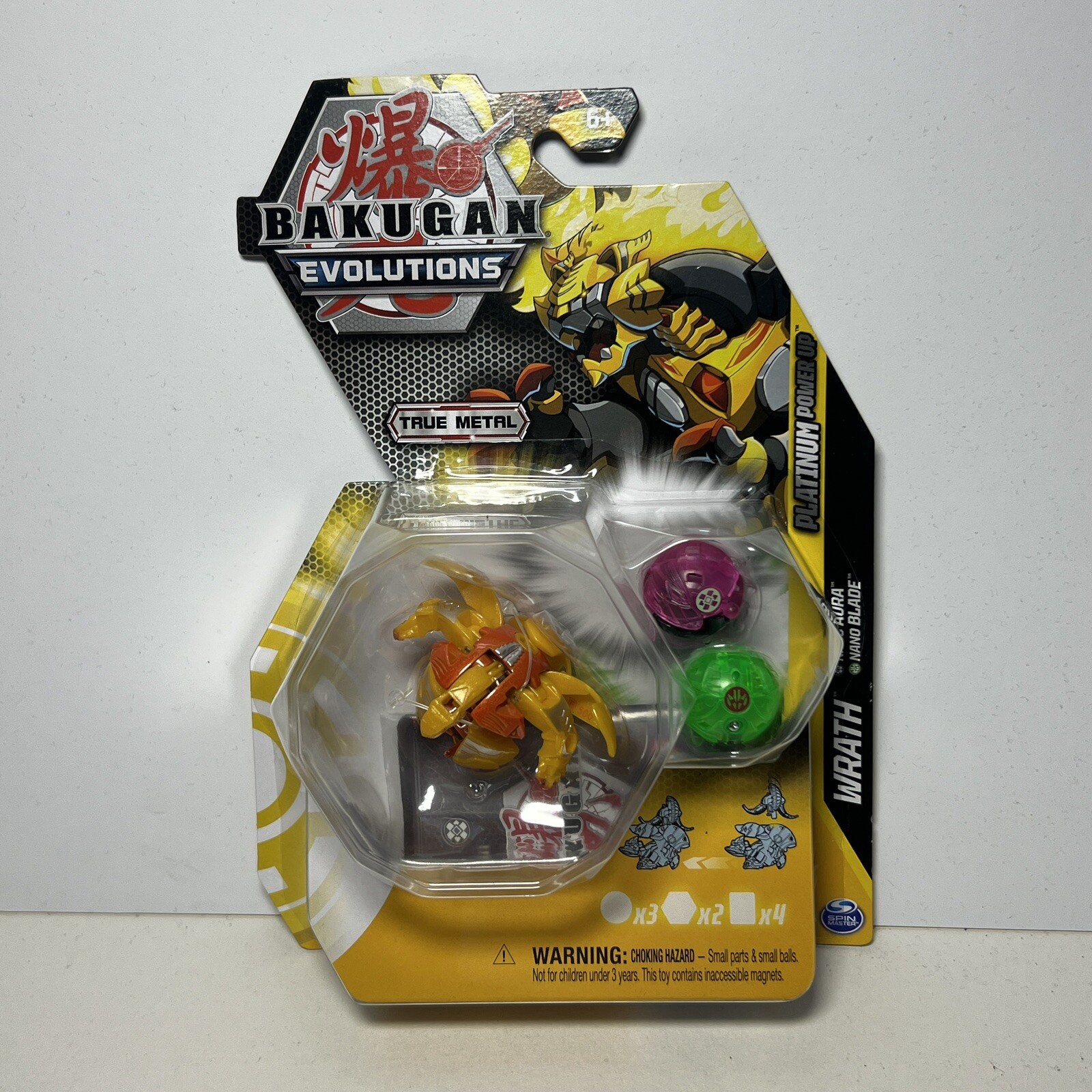Bakugan Evolutions True Metal Platinum Power Up Wrath New & Sealed