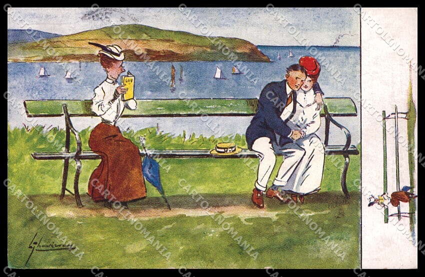 Illustratori Artist Signed L. Thackeray Oilette 9599 pc ZG8018