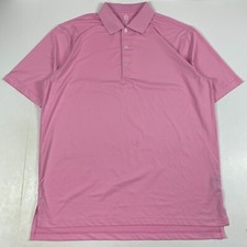 Turtleson Polo Shirt Mens Large Pink Tour Performance Golf Short Sleeve Stretch