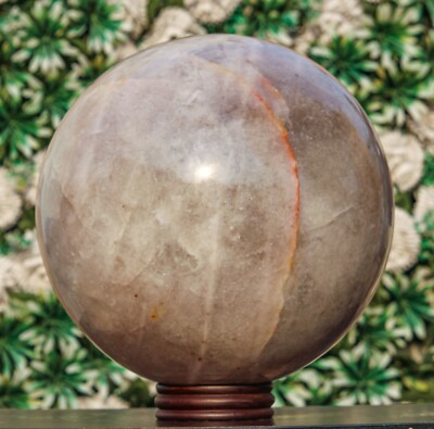 Huge 320MM Dark Smokey Quartz Stone Sphere Ball, Healing Crystal, Home Decor