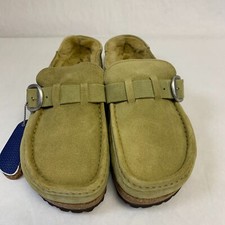 Birkenstock New w/o Box Buckley Shearling Olive Tree Suede Narrow - Select Size